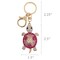 Wrapables Crystal Bling Key Chain Keyring Car Purse Handbag Pendant Charm, Pink Sea Turtle